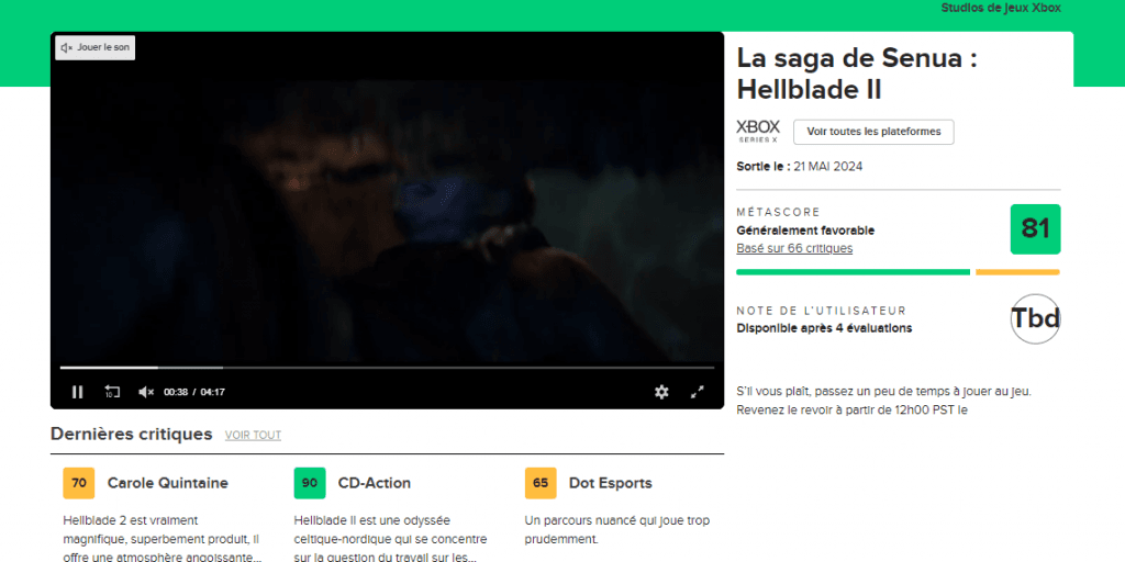 Tour d'horizon des critiques de Hellblade 2 - Excellente présentation, mais gameplay moyen 1 image 5